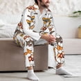 thumbnail image 7 of Daiia Corgi Dog2 for Men's Long-Sleeved Pajama Set – Soft & Comfortable Sleepwear Button-Up Pajamas Cozy Lounge Wear-XX-Large, 7 of 7