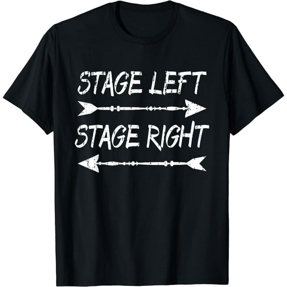 Funny Retro Vintage Musical Theater Stage Left Right T-Shirt