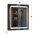 thumbnail image 6 of Lexora Home Bracciano 30" x 36" LED Medicine Cabinet with Defogger, 6 of 7