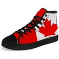 thumbnail image 5 of Aidianart Womens Canada Flag High Top Shoes High Top Canvas Sneakers Size 5.5, 5 of 5