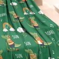 thumbnail image 3 of Green Crocodile Rainbow Pattern Blanket,Comfortable Soft Flannel Throw Blanket,All Season,Warm Lightweight Blankets for Sofa Bed Couch Living Room Chair,30"x40", 3 of 4
