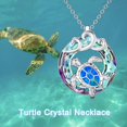 thumbnail image 3 of JKR Sea Turtle Jewelry for Women Sterling Silver Turtle Necklace Crystal Tortoise Pendant, Sea Turtles Gifts for Women Girlfriend Wife Anniversary, 3 of 8