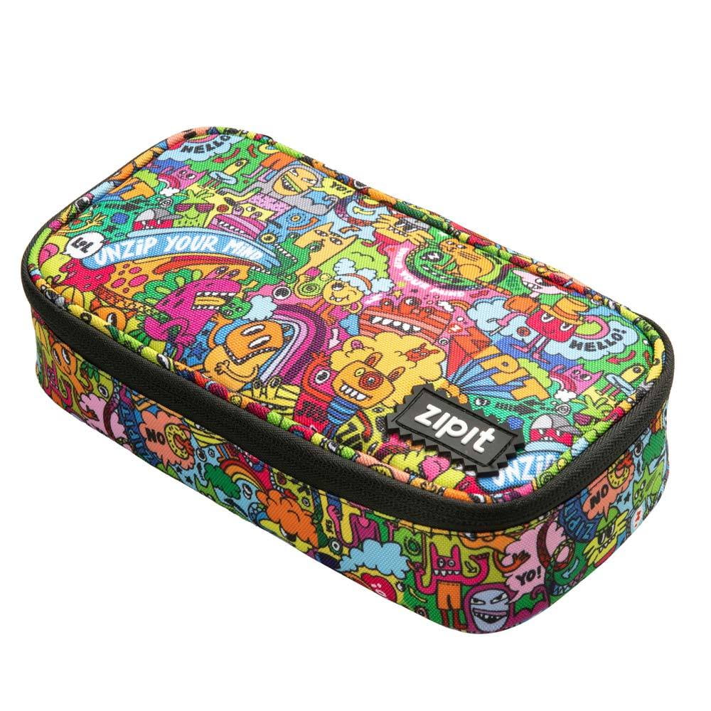 Sturdy Pen Organizer Wide Opening with Secure Zipper Closure Large Capacity Doodles ZIPIT Jumbo Pencil Pouch for Adults 