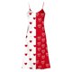 thumbnail image 3 of Falda Larga Verano para las Mujeres Cuello en V sin Mangas Impreso Color Dividido Vestido de Dormir Casual Playa Día de San Valentín, 3 of 8