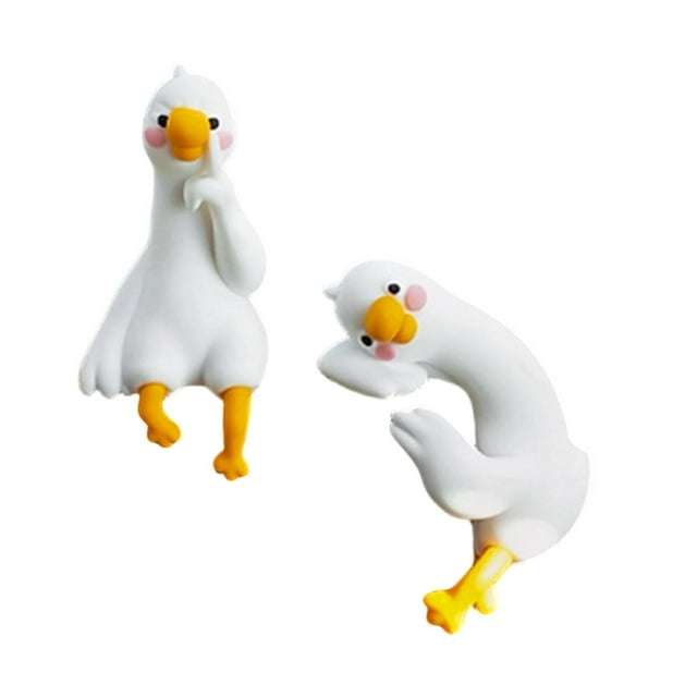 simhoa Computer Monitor Decor Figurines Car Interior Accessories Cute Small Statues 2pcs Set