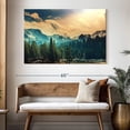 thumbnail image 3 of Elephant Stock Sierra Nevada Mountainscape Wall Art - Horizontal Canvas Wall Art - Living Room Wall Decor - Nature Canvas - Teal And Beige Decor - 51" x 34", 3 of 8