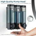 thumbnail image 5 of 3-in-1 Shower Pump Dispenser Organizer, 300ML Wall-Mounted Soap Dispenser for Conditioner, Body Lotion, Body Wash, and Shampoo for Bathroom and Kitchen, Black, 5 of 11