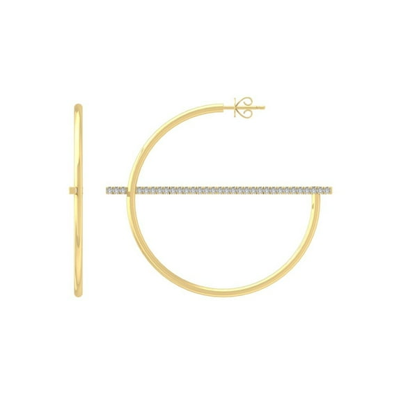 ARAIYA FINE JEWELRY 14K Yellow Gold Diamond Fashion Earrings (1/2 cttw, I2-I3 Clarity, I-J Color)