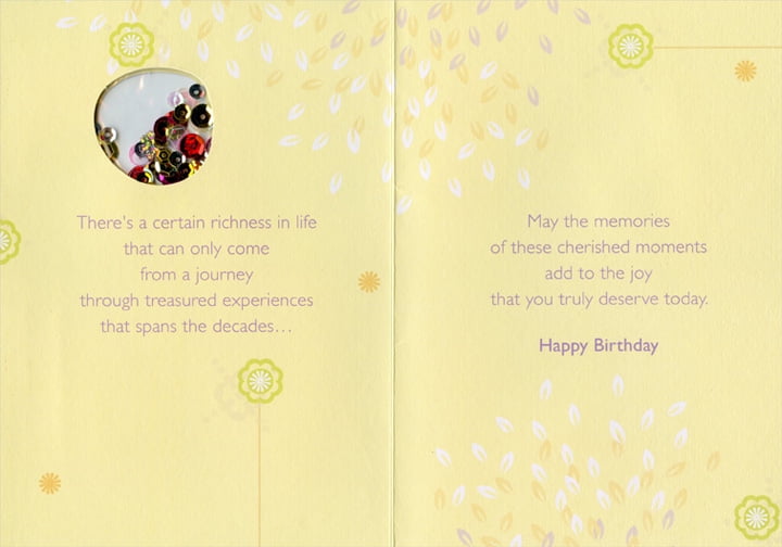 70th Birthday Card For Someone Special Sequin Filled Die Cut Window Age 70 