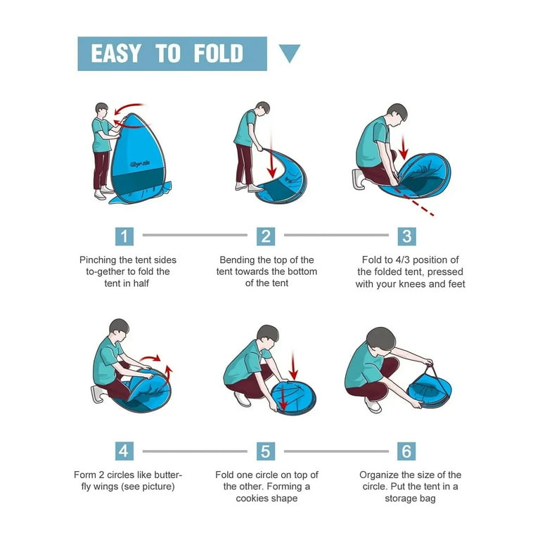 How to online fold a beach tent