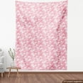 thumbnail image 4 of Ambesonne Abstract Fabric by the Yard Upholstery, Repeating Half Circles, 1 Yard, Rose Pale Pink, 4 of 5