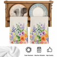 thumbnail image 5 of Pink Orange Flowers Kitchen Towels Set of 1, Spring Floral Farmhouse Botanical Rustic Absorbent Dish Towels for Kitchen, Microfiber Hand Towel, Quick Drying Tea Towel for Cleaning Dishcloths, 5 of 7