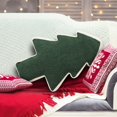 thumbnail image 1 of Festive Christmas Tree Shaped Decorative Throw Pillow for Sofa Couch and Chair Seating Home Celebration, 1 of 5