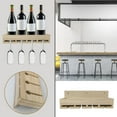 thumbnail image 1 of ICQOVD Handmade Wall Mounted Solid Wood Wine Bottle Rack Wine Rack, 1 of 3