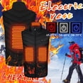 thumbnail image 2 of 4 Area Heating Vest Unisex Outdoor Warm Clothing Heated For Riding Skiing Fishing USB Plug In Heated Vests, 2 of 9