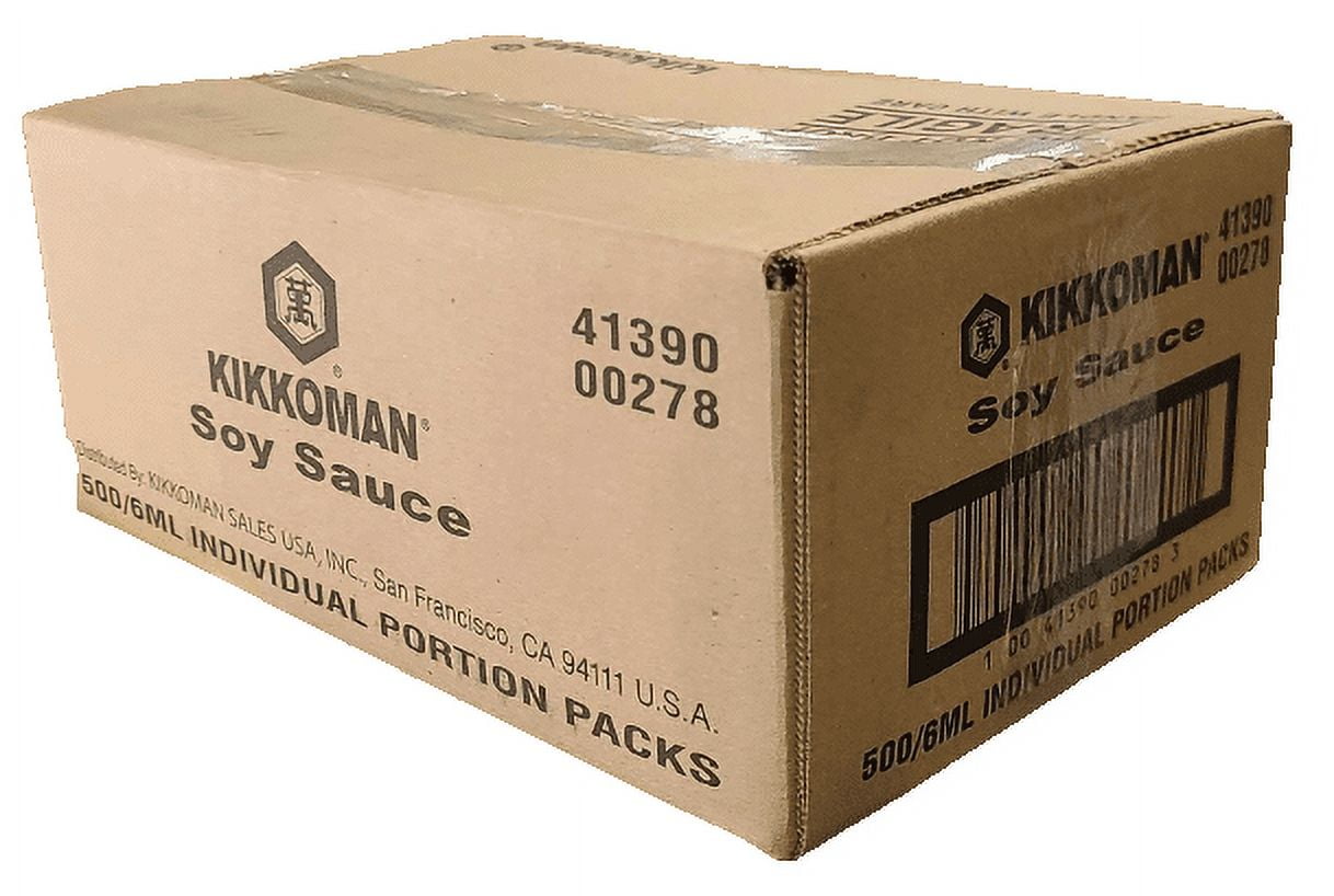 500 PACKS : Kikkoman Soy Sauce, 6 Milliliter -- 500 per case.