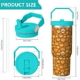 thumbnail image 4 of 30oz Handheld Travel Tumbler with Handle – Double Wall Stainless Steel Insulated Cup, Flip Straw Lid, Leak-Proof & BPA-Free for Hot and Cold Drinks – Durable Coffee & Juice Mug Pink, 4 of 7