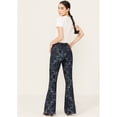 thumbnail image 4 of Shyanne Women's Dark Wash High Rise Printed Stretch Flare Jeans - SWFA23J16 33W x 34L, 4 of 4