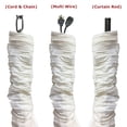 thumbnail image 2 of Royal Designs Fabric Cord and Chain cover with Touch Fastener - ideal for covering chandelier chains, wires and cables, Easy to Use, White, 2 of 5