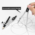 thumbnail image 4 of This 10-piece math and geometry set for students includes a shatterproof storage box, a ruler, protractor, compass, eraser, pencil sharpener, pencil lead, and pencil for drawing and drafting., 4 of 8