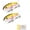 White +Yellow, variant on Mini Glide Bait, Micro Glide Bait, Mini Glides Baits for Bass Fishing, MultiJointed Swimbait Wobbler Slow Sinking Swimming Baits with Double Hook for Freshwater Saltwater Fishing(White +Yellow)