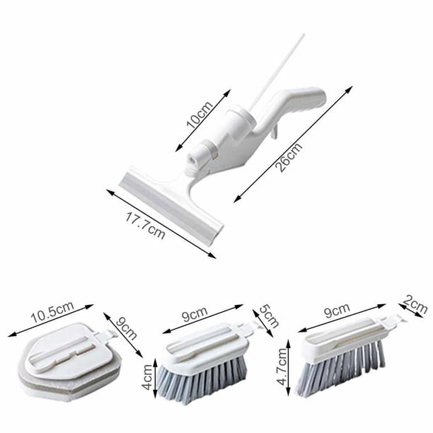 Naiovety Juego de limpieza de cepillo de llenado de líquido automático de cocina, 4 Uds., herramientas de limpieza de suelo de azulejo de pared de baño Almacenamiento y organización del hogar Naiovety HA023843-00
