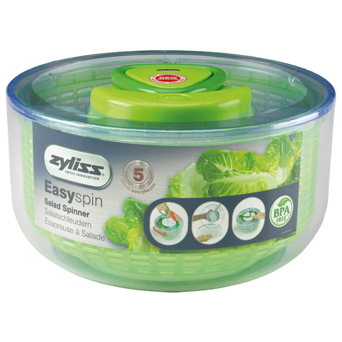 Zyliss Easy Spin Large Green Salad Spinner Walmart Canada