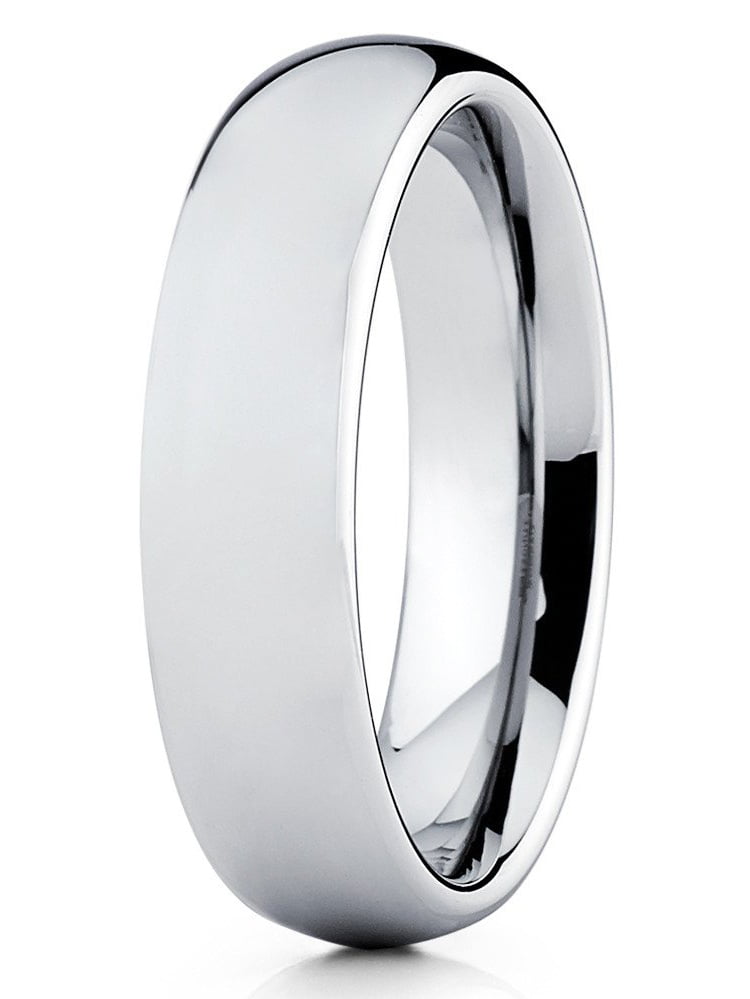 Tungsten Carbide Comfort Fit mens women's Dome Wedding Band 2mm-5mm Width 