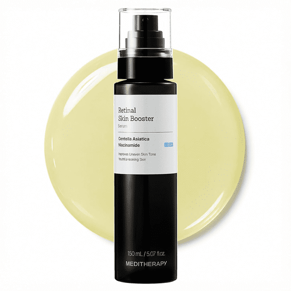 MEDITHERAPY Retinal Skin Booster Serum 5.07 fl oz, Retinaldehyde, Niacinamide & Cica, Hydrating Korean Face & Body Serum, K‑Beauty