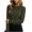 Army Green, variant on Tops for Women Long Sleeve Circular Fitted Fashionable Casual Versatile Top