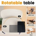thumbnail image 3 of LUCKLIFE Upholstered Accent Chair with Sturdy Table & cup Holder for Living Room, Beige, 3 of 8