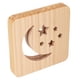 thumbnail image 2 of Luz LED 3D de madera con patrón de estrella y Luna hueca, protección ocular, fuente de alimentación USB, lámpara de noche blanca cálida para dormitorio, 2 of 5