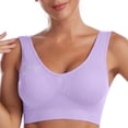thumbnail image 2 of ylioge S-4X Plus Size Sports Bras for Women No Underwire Push Up Bralettes Womens Stretchy Pullover Breathable Padded Workout Tshirt Underwear Bra, 2 of 8