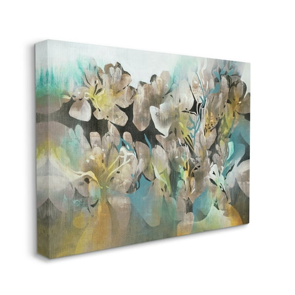 Stupell Industries Abstract Floral Field Landscape Round Petal Shapes Modern Painting Gallery-Wrapped Canvas Print Wall Art, 16 x 20, Design by K. Nari