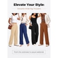 thumbnail image 6 of Airmenty Wide Leg Pants for Women High Waisted Stretchy Work Dress Pants Business Casual Palazzo Pants Dressy Slacks Trousers with Pockets S-2XL, 6 of 7