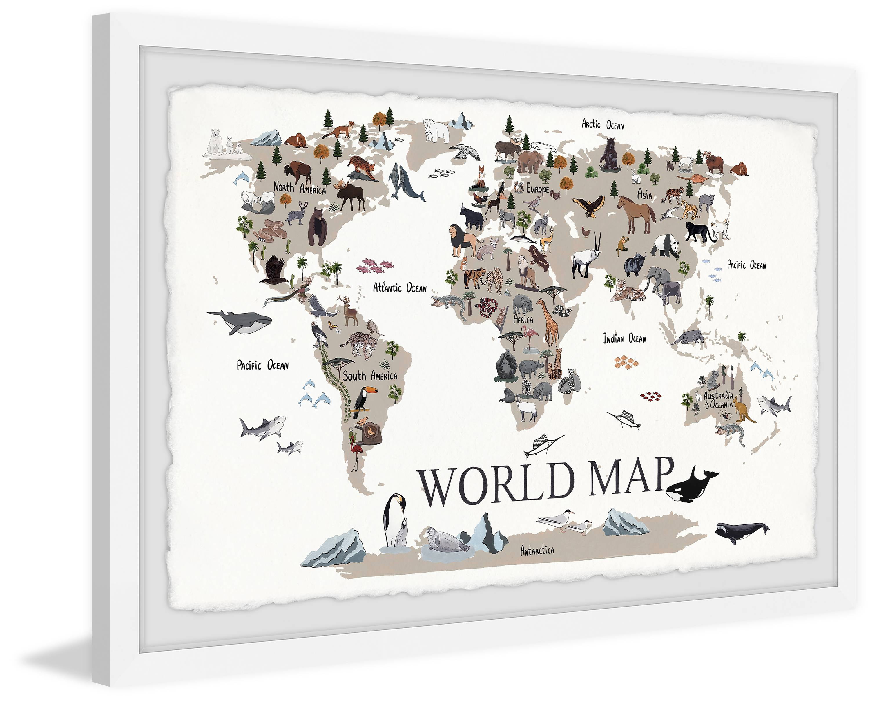 Marmont Hill Find the Animals Framed Wall Art