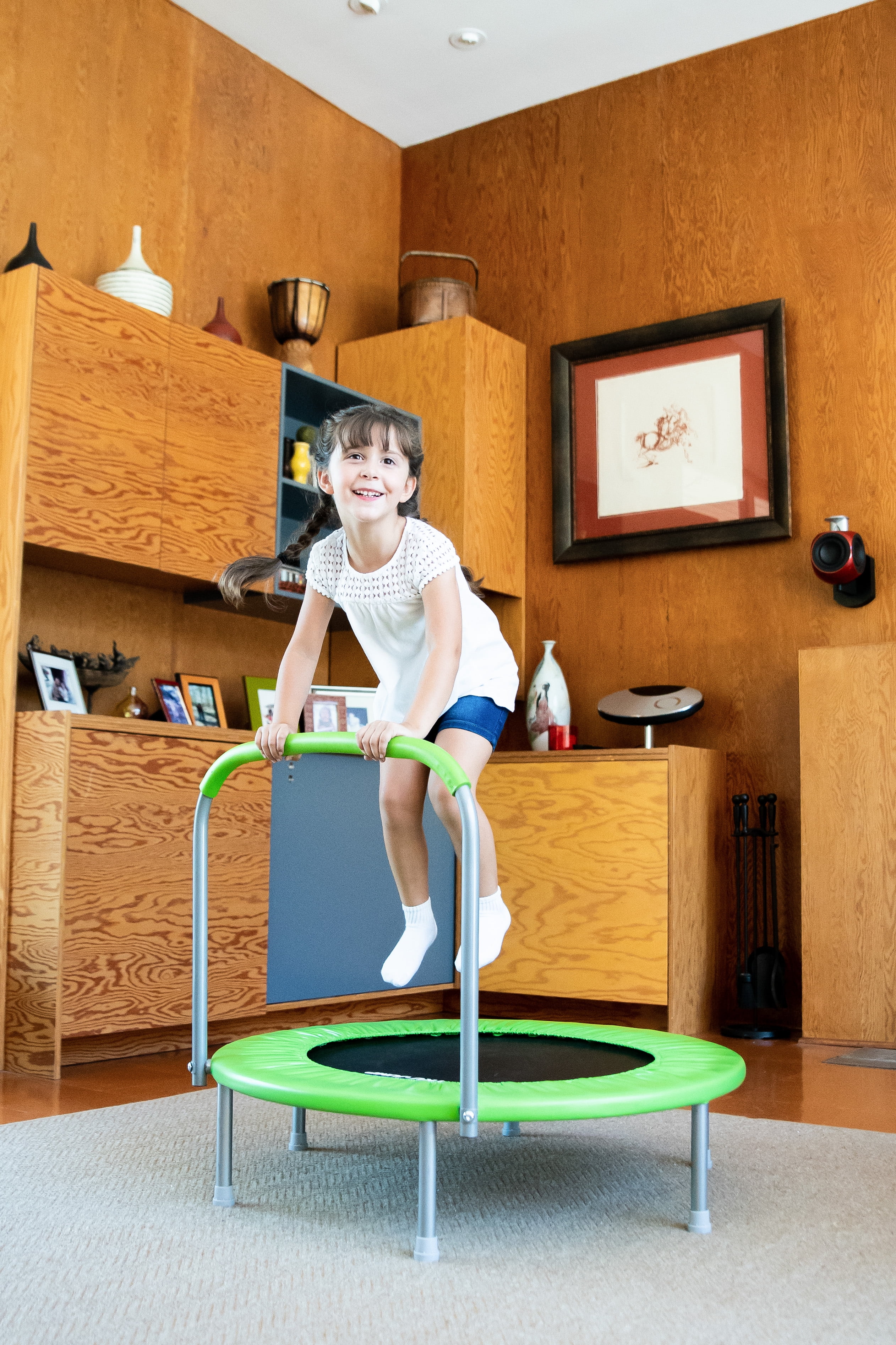 TruJump 36Inch Kids Trampoline, Green