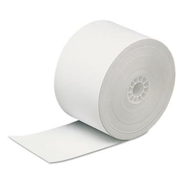 PM Company Two-Ply Receipt Paper Rolls - 3" X 90 Ft, White/Canary, 50 Rolls Per Carton