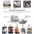 thumbnail image 6 of Oversized Swivel Accent Barrel Chairs Set of 2, Modern Comfy Lounge Single Sofas with Moon Storage Ottoman & 4 Pillows, Big Round Cuddle Reading Chairs for Living Room, Bedroom, Beige, 6 of 9
