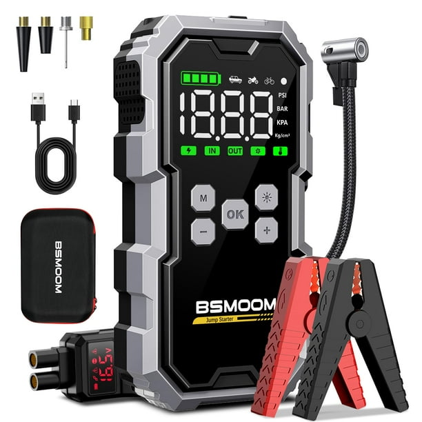Jump Starter BSMOOM 7000A con compresor de aire 26800 mAh
