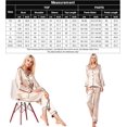 thumbnail image 5 of Women's Pyjama Set Long Sleeve Pyjamas Silk Satin Pjs Soft Button Down Sleepwear Set Loungewear, 5 of 5