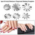 thumbnail image 2 of Juego de 6 Plantillas de Uñas de Acero Inoxidable para Diseño Francés, Herramientas Profesionales de Manicura, Duraderas y Fáciles de Limpiar, Ideales para Uso en Casa o Salón de Belleza., 2 of 6