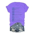 thumbnail image 1 of LUOGENLI T-shirts pour Femmes T-shirts Décontractés à Col Rond Haut à Manches Courtes pour Confort et Style T-shirts Femmes Blanc Saint-Patrick Violet L, 1 of 4