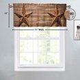thumbnail image 4 of Farm Door Kitchen Window Curtain Valance Rustic Stars Barn Rural Village Country Window Valance for Bedroom Bathroom Living Room Dining Room Valances Set 54 by 18 in, 1 Panel, 4 of 6