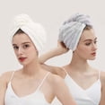 thumbnail image 4 of geerera Microfiber Hair Towel , Hair Towel with Button, Super Absorbent & Lightweight,Fast Drying Hair Turban Towel,Ideal for Curly Long Hair, 4 of 5