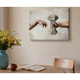 thumbnail image 4 of The Creation Of Adam Cash Fan Canvas Wall Art, Funny Financial Success Decor, Classic Art Parody Artwork For Office, Living Room, Man Cave, Ready To Hang 12*18inch(30*45cm), 4 of 6