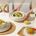 thumbnail image 4 of ALOFMO Stoneware Dinnerware Sets, Plates and Bowls Sets, Dish Set for 4, 12 Piece Dinner Set, Plate Sets for Kitchen, White, 4 of 12
