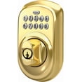 thumbnail image 6 of Schlage Bright Brass Steel Electronic Deadbolt, 6 of 8