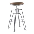 thumbnail image 3 of Linon Silver Wood And Metal Adjustable Stool, 3 of 14