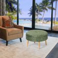 thumbnail image 6 of Homebeez Round Fabric Ottoman Footrest Stool,Step Stool,Sofa Footrest Extra Seating,Green, 6 of 6